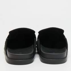 مملوكة مسبقًا Hermès Go Size 38 Black Suede Flat Mules