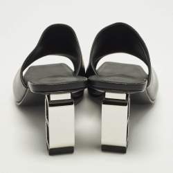 Pre Owned صندل هيرميس سلايد أيكونيك جلد أسود مقاس 39