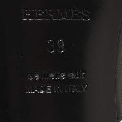 Pre Owned صندل هيرميس سلايد أيكونيك جلد أسود مقاس 39