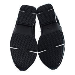 Hermes Black Braided Silk Oxygene Slip On Sneakers Size 37.5