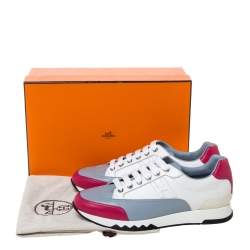 Hermès Multicolor Leather Trail Low Top Sneakers Size 38.5