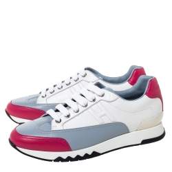 Hermès Multicolor Leather Trail Low Top Sneakers Size 38.5