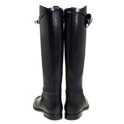 Hermes Black Leather Jumping Boots Size 40