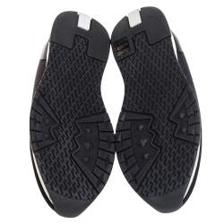 Pre Owned Hermes Black Knit Fabric Tokyo Slip On Sneakers Size 37.5