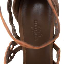 Pre Owned Hermes Multicolor Suede Chaîne d'Ancre Sandals Size 38.5