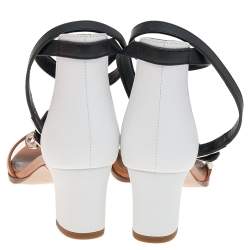 Hermes Tricolor Leather Manege Ankle Wrap Sandals Size 37.5