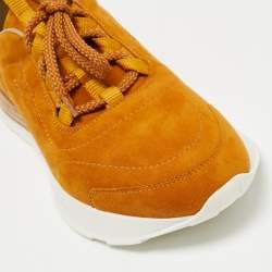 Hermes Light Brown Suede Buster Sneakers Size 39.5