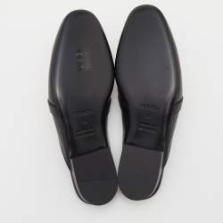 Hermes Black Leather Oz Mules Size 36