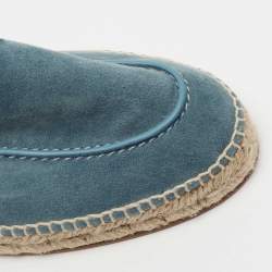 Hermes Blue Suede Trip Espadrille Flats Size 41