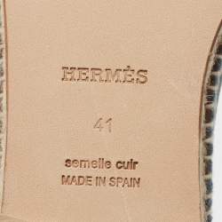 Hermes Blue Suede Trip Espadrille Flats Size 41