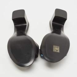 Hermes Black Leather Dreamy Slide Size 38.5