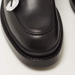 Pre Owned Hermes Black Leather Kelly Oxford Size 39