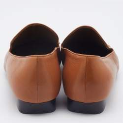 Hermes Tan Leather Dahlia Loafers Size 40