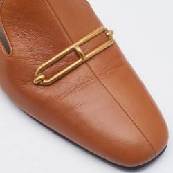 Hermes Tan Leather Dahlia Loafers Size 40