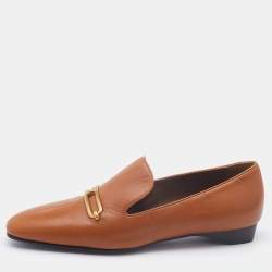 Hermes Tan Leather Dahlia Loafers Size 40
