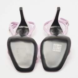 مملوكة مسبقًا Hermes Purple Suede Gala Ankle Cuff Sandals Size 38