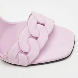 مملوكة مسبقًا Hermes Purple Suede Gala Ankle Cuff Sandals Size 38