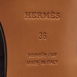Hermes Black Leather Neo Ankle Boots Size 36