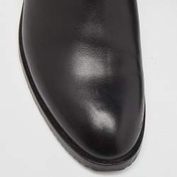 Hermes Black Leather Nedji Competition Ankle Boots Size 39