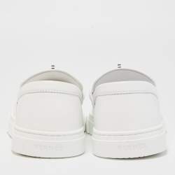 Hermes White Leather Game Loafers Size 37