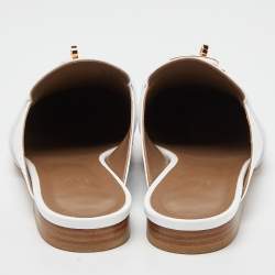 Hermes White Leather Oz Mules Size 41