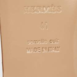 Hermes White Leather Oz Mules Size 41