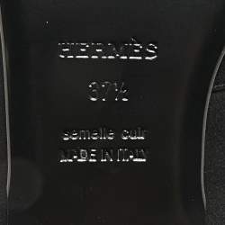 Hermes Black Satin Oz Mules Size 37.5