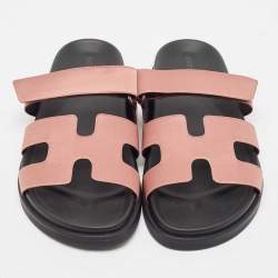 Hermes Pink Satin Chypre Sandals Size 40