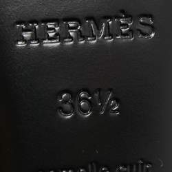 Hermes Black Suede Darcy Mules Size 36.5 