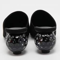 Hermes Black Suede Darcy Mules Size 36.5 