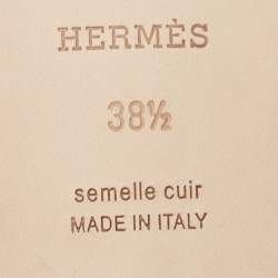 Hermes Green Matt Crocodile Oran Flat Slides Size 38.5