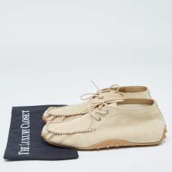 Hermes Beige Suede Faubourg Slip On Loafers Size 39
