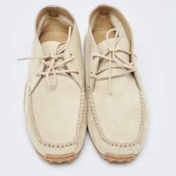 Hermes Beige Suede Faubourg Slip On Loafers Size 39