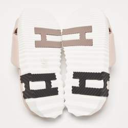 Hermès Pink Leather Infra Sandals Size 37