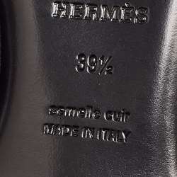 Hermes Navy Blue Suede Trocadero Mules Size 39.5