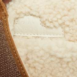 Hermes Brown Suede Shearling Fur Chypre Sandals Size 41