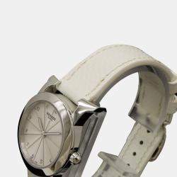Hermes Silver Stainless Steel Heure H HR1.210 Quartz Women's Wristwatch 25 mm