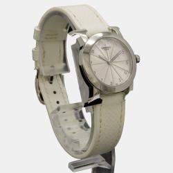 Hermes Silver Stainless Steel Heure H HR1.210 Quartz Women's Wristwatch 25 mm