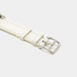 Hermes Silver Stainless Steel Heure H HR1.210 Quartz Women's Wristwatch 25 mm