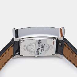 Hermes White Stainless Steel Leather Mini Heure H W055629WW00 Women's Wristwatch 21 mm
