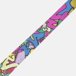 Hermès  Fuchsia Graff Graffiti Silk Twilly