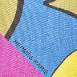 Hermès  Fuchsia Graff Graffiti Silk Twilly
