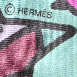 Hermès  Fuchsia Graff Graffiti Silk Twilly