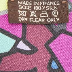 Hermès  Fuchsia Graff Graffiti Silk Twilly