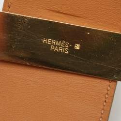 Pre Owned Hermes Collier De Chien Green Alligator Leather Gold Plated Bracelet