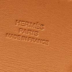 Pre Owned Hermès Kelly Dog Brown Leather Gold Plated Bracelet