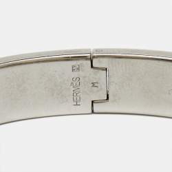 Hermes Clic H Orange Enamel Palladium Plated Bracelet