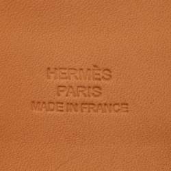 Pre Owned Hermes Collier De Chien Leather Gold Plated Bracelet