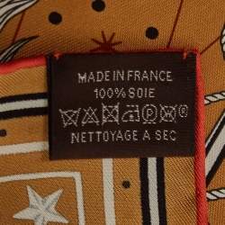 Pre Owned Hermès Beige Silk Twill Chorus Stellarum Bandana 