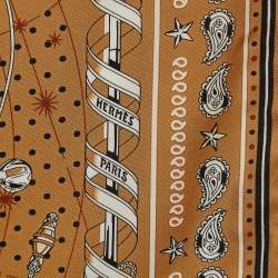 Pre Owned Hermès Beige Silk Twill Chorus Stellarum Bandana 
